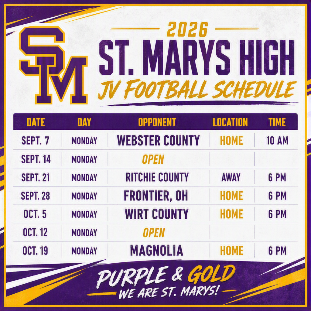 2026 SMHS JV Football Schedule