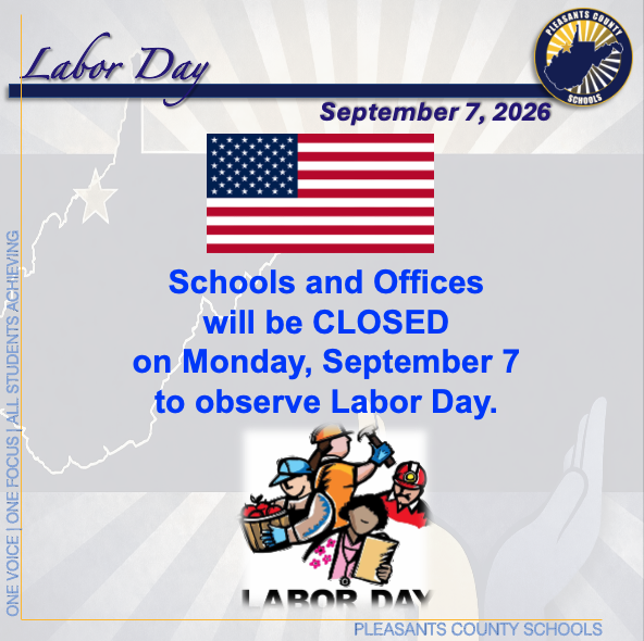 Schools and Offices will be CLOSEDon Monday, September 7 to observe Labor Day.