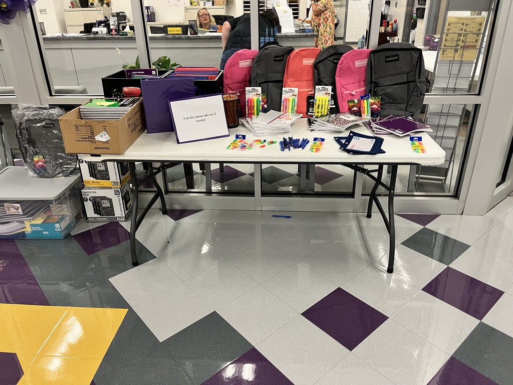 Donation of school supplies