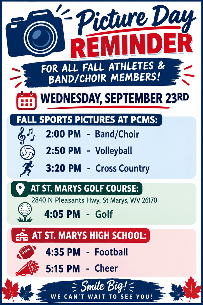 Fall Sports Picture Schedule