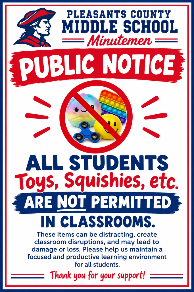 Public Notice for no toys at school