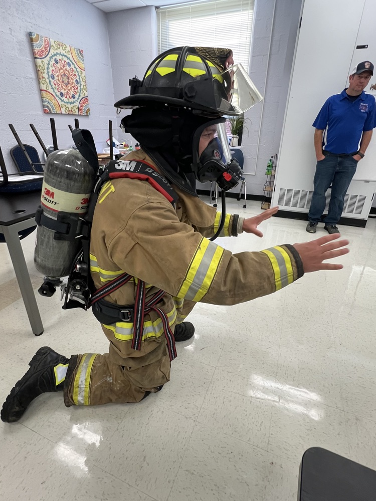 Belmont Elementary students learn important fire safety and prevention tips from the Belmont Volunteer Fire Department during Fire Prevention Week.