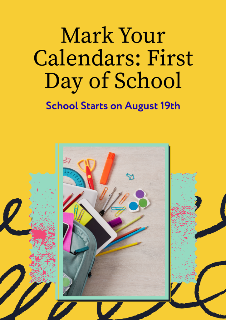 Yay! It's August! School starts on August 19th! See you then!