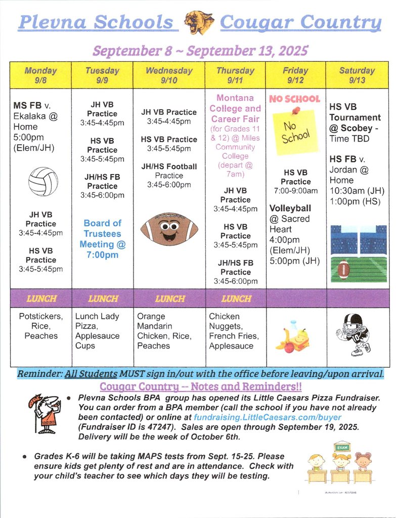 September 8 - 13 Cougar Country