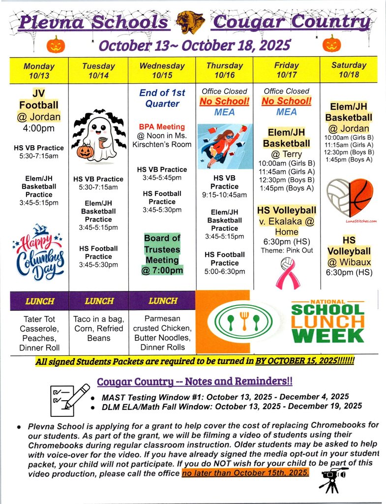 Cougar Country Oct. 13-18th