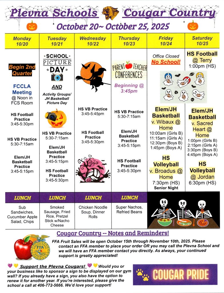 Cougar Country Oct. 20-25