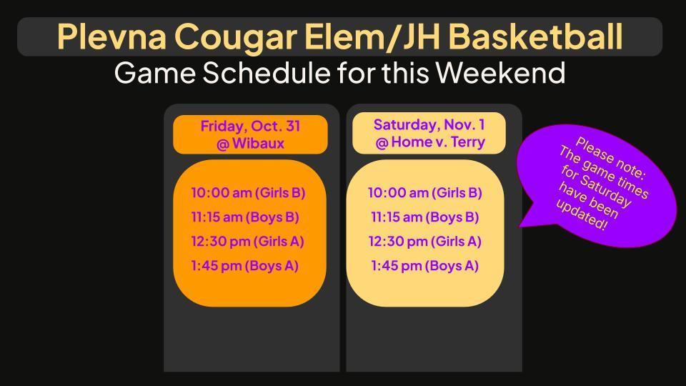 Plevna Cougar Elem/JH Basketball