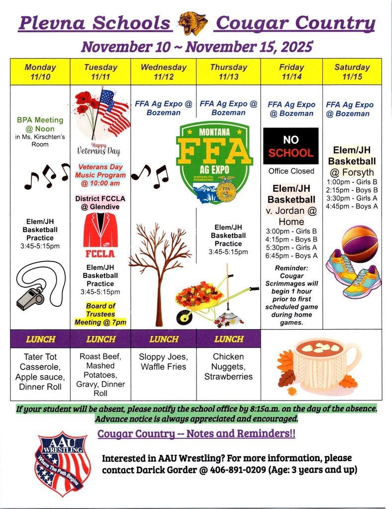 Cougar Country Nov. 10 - Nov. 15, 2025