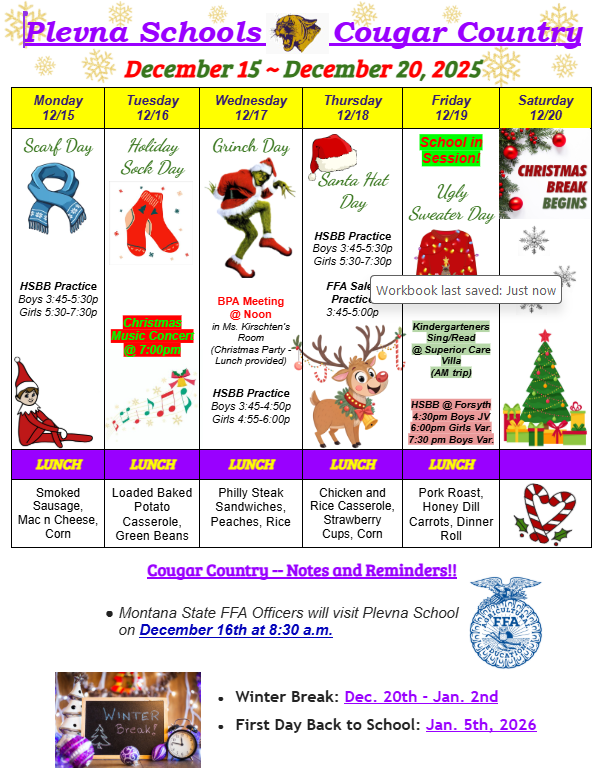 Cougar Country - December 15th - 20th