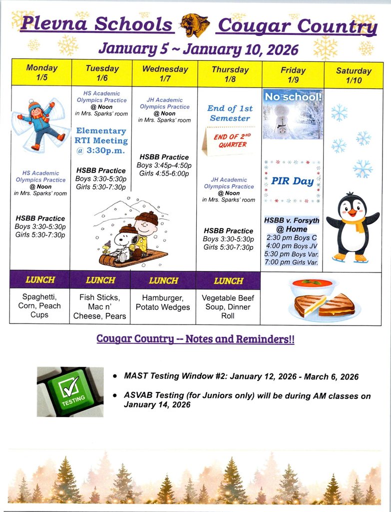 Cougar Country Jan. 5 - Jan. 10