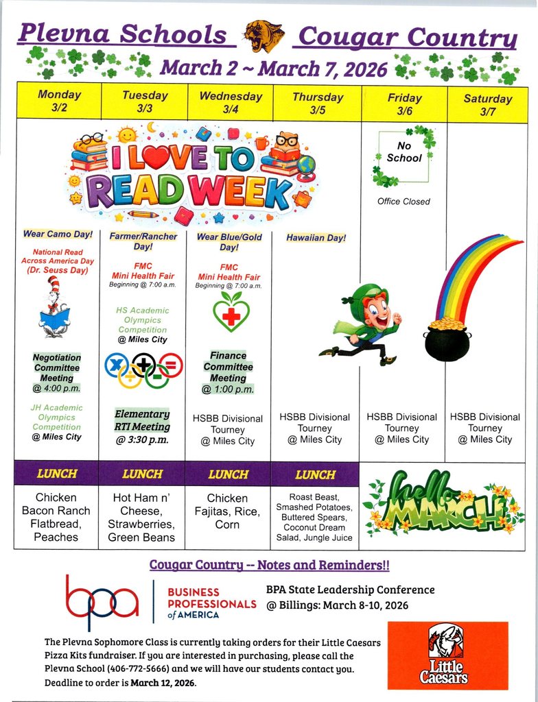 Cougar Country March 2 - March 7, 2026