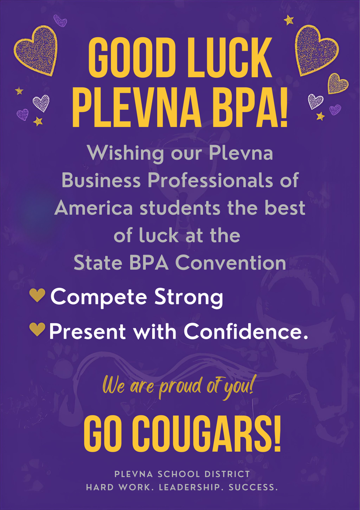 Good Luck Cougars at State BPA!