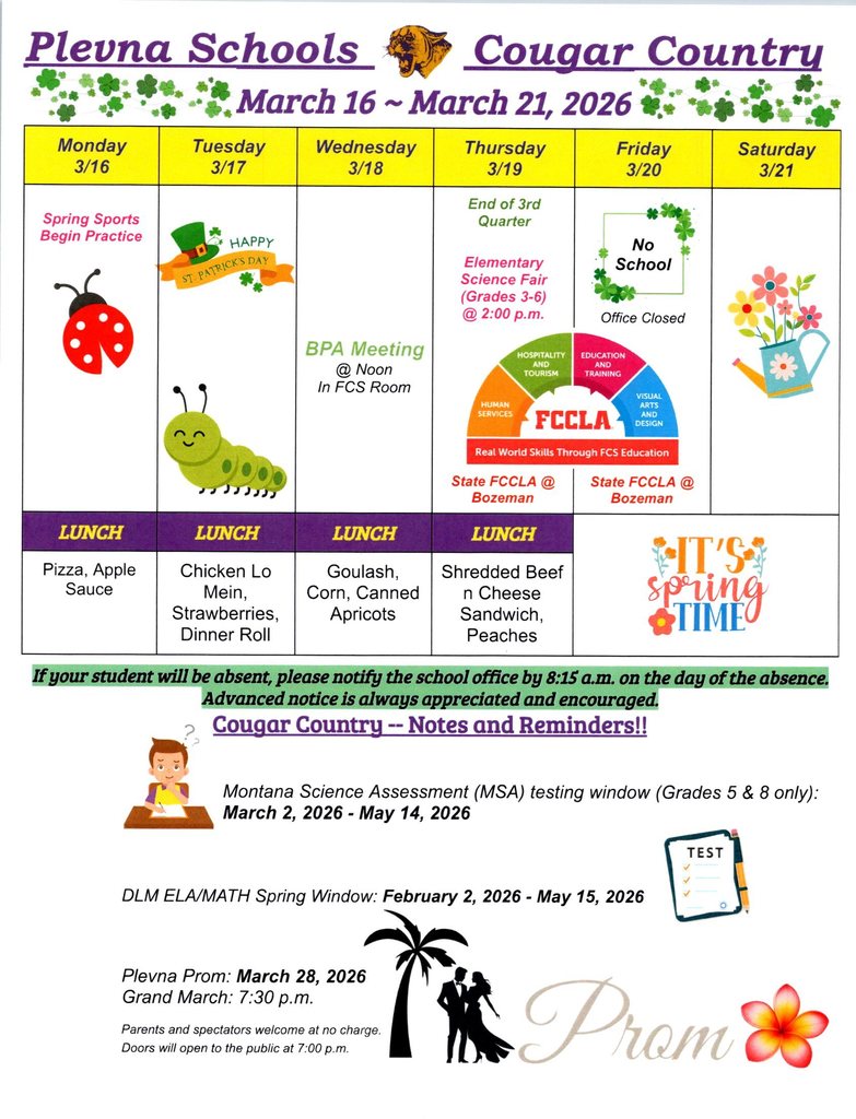 Cougar Country March 16 - March 21, 2026