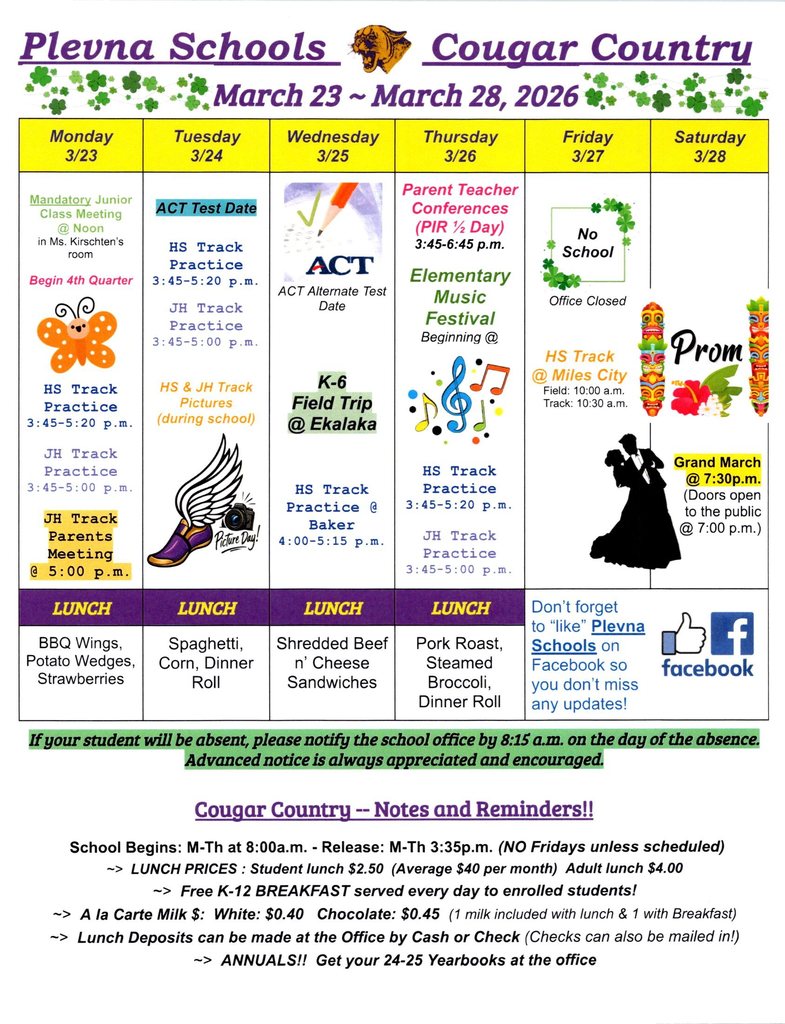Cougar Country March 23 - March 28, 2026