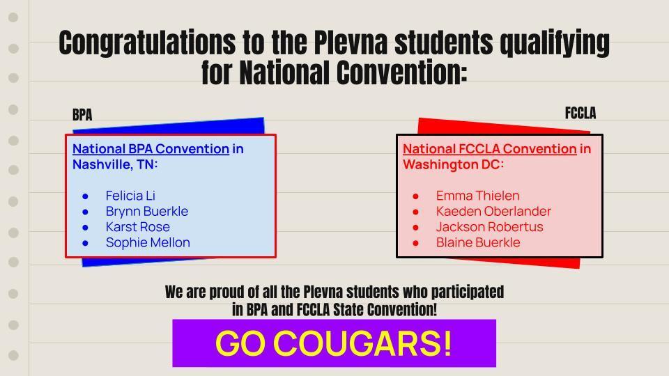 Congratulations to the National Convention qualifiers!