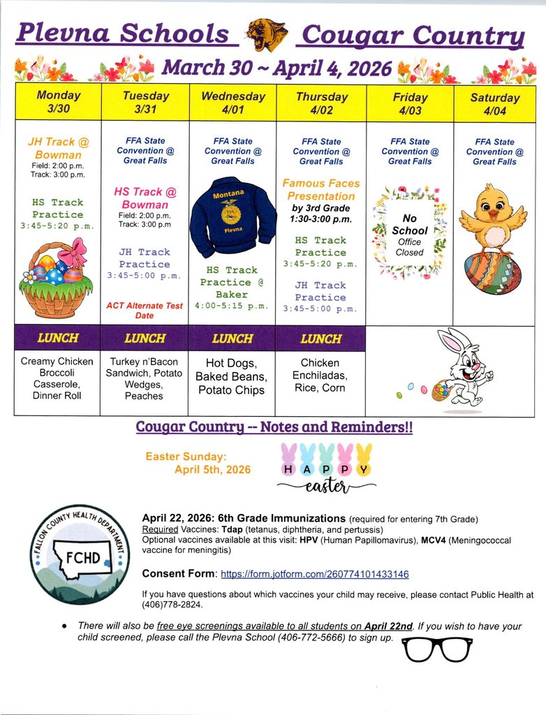 Cougar Country March 30 - April 4, 2026