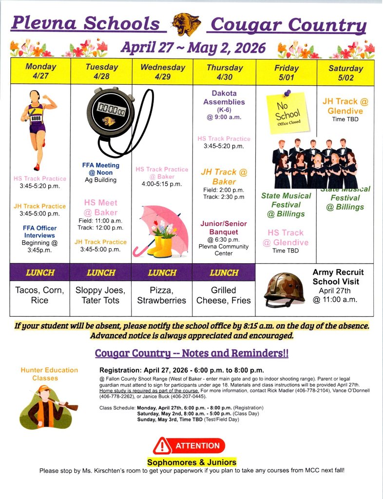 Cougar Country April 27 - May 2, 2026