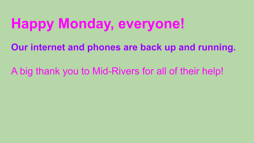 Happy Monday!