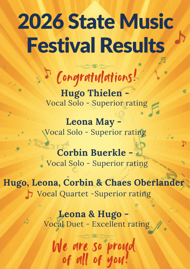 2026 State Music Festival Results