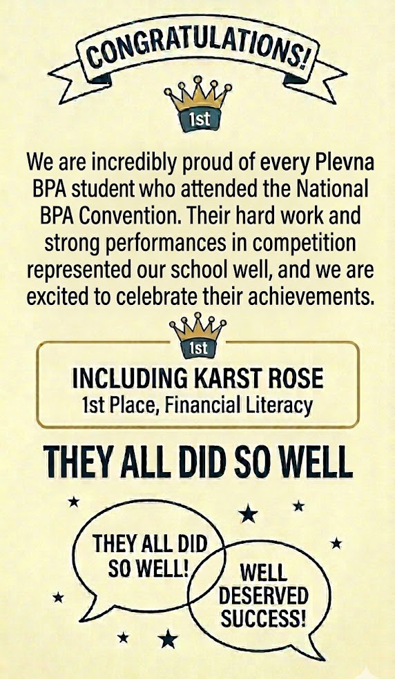 Congratulations, Plevna BPA!