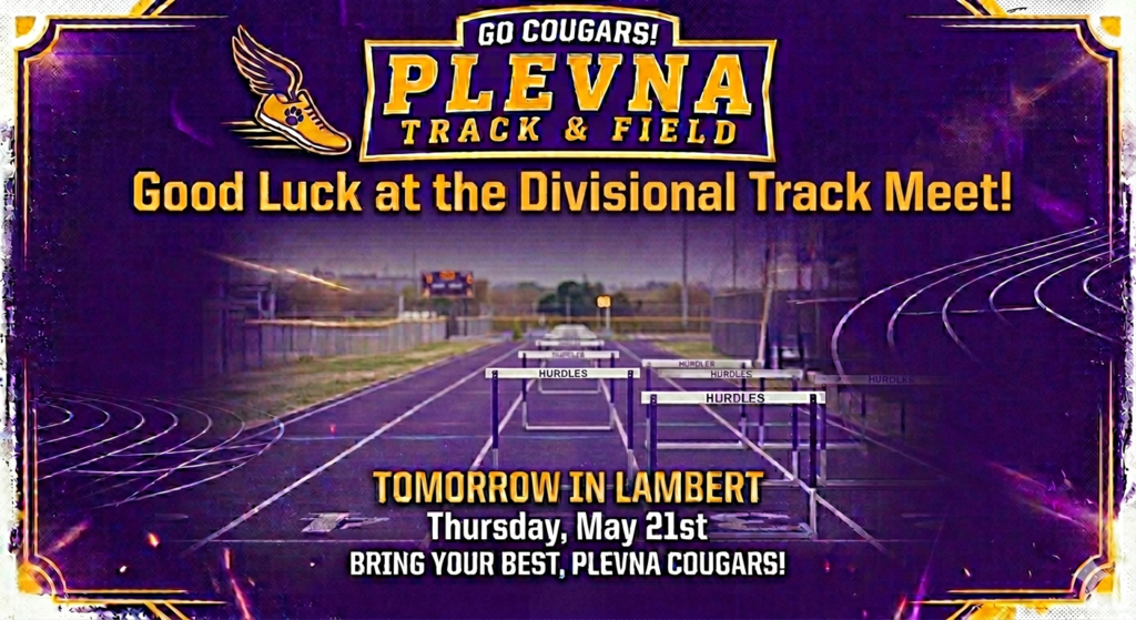 Good Luck at the Divisional Track Meet, Cougars!