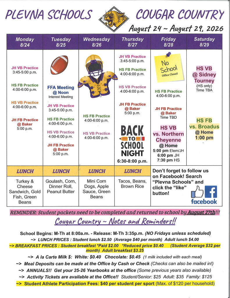 Cougar Country - Aug. 24 - Aug. 29