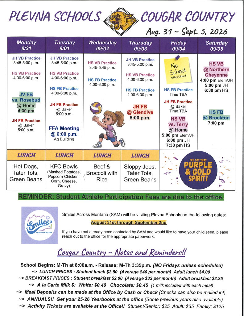 Cougar Country - Aug. 31 - Sept. 5