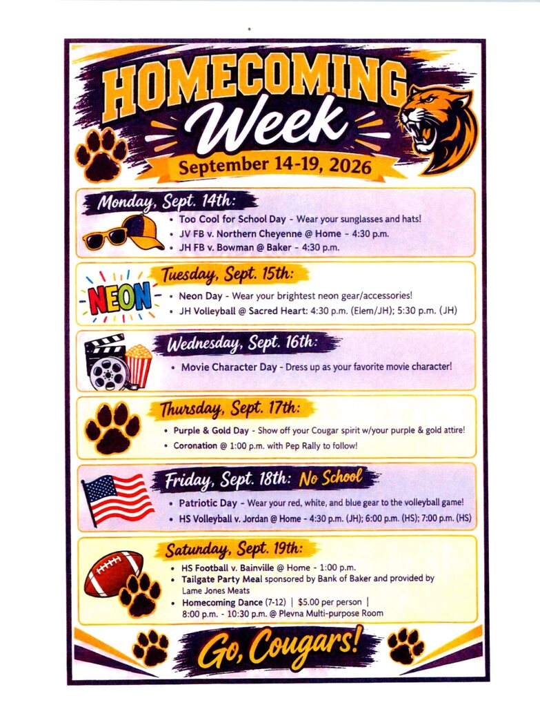Daily Themes for Homecoming Week