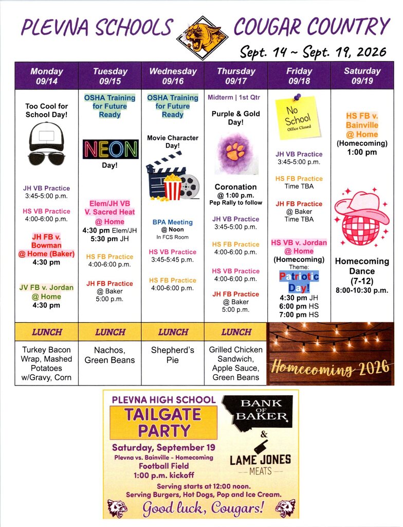 Sept. 14 - 19 Cougar Country