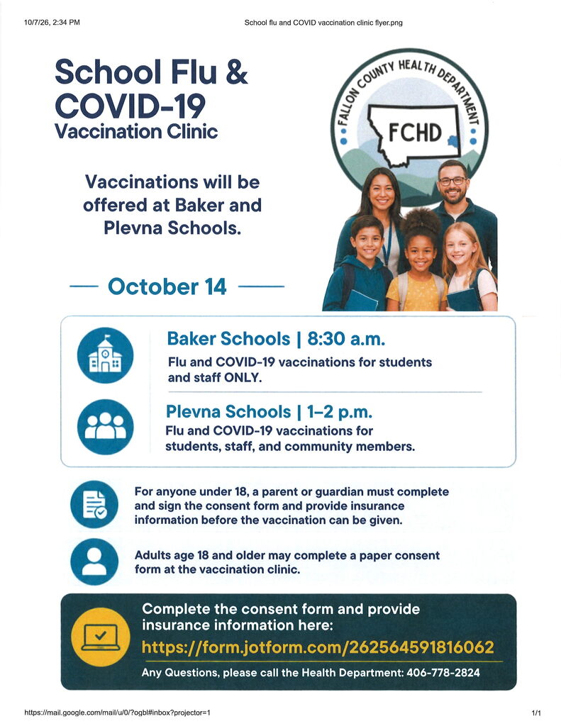 Flu & COVID-19 vaccinations for students, staff and community members
