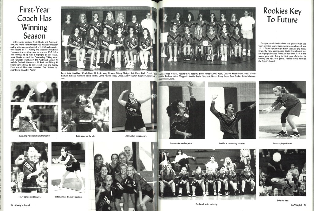 1995-1996 varsity volleyball team