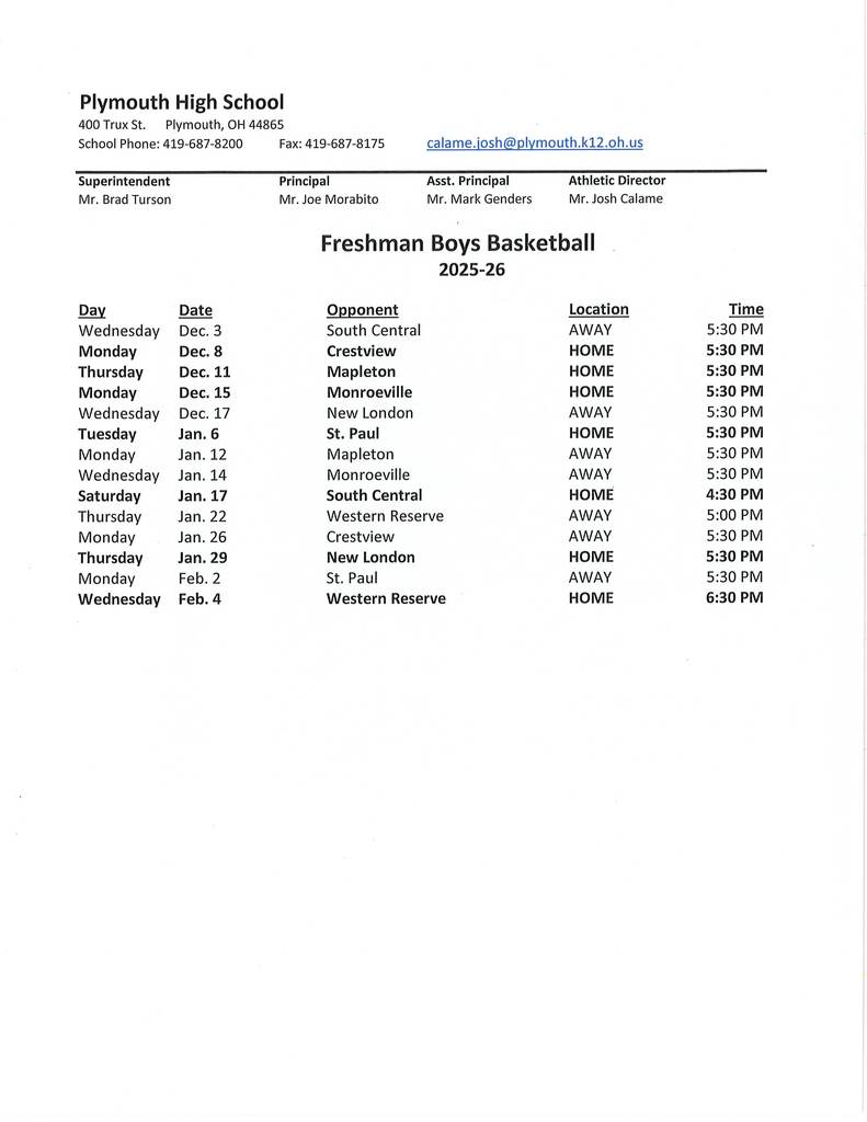 freshman boys basketball as of 10-22-25