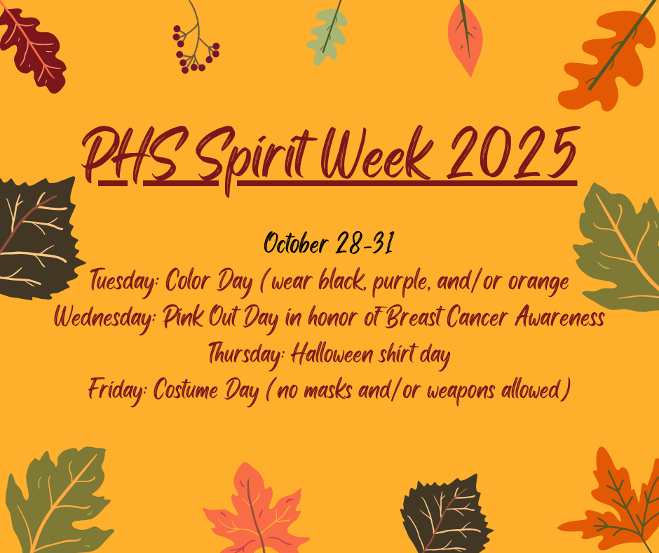 spirit week PHS October 2025