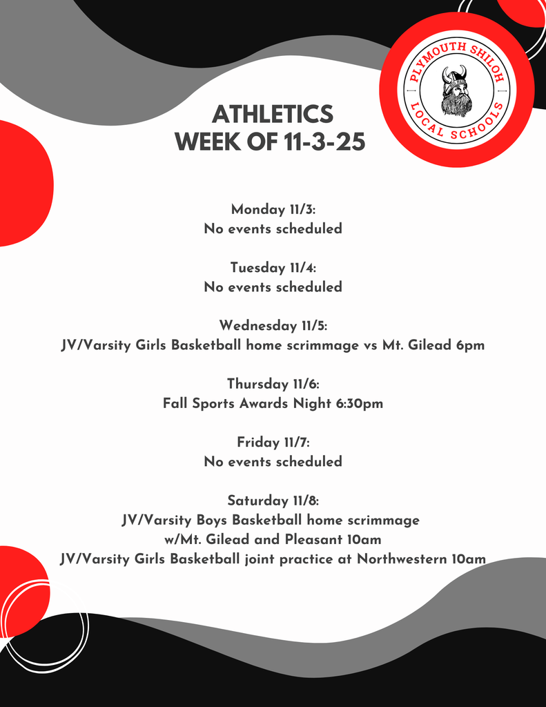 Athletics Week of 11-3-25
