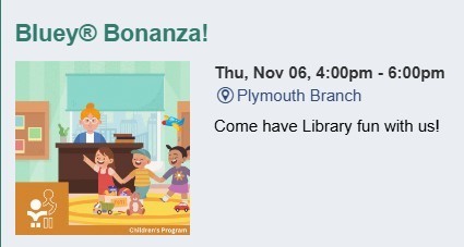 Bluey library fun 11-6-25