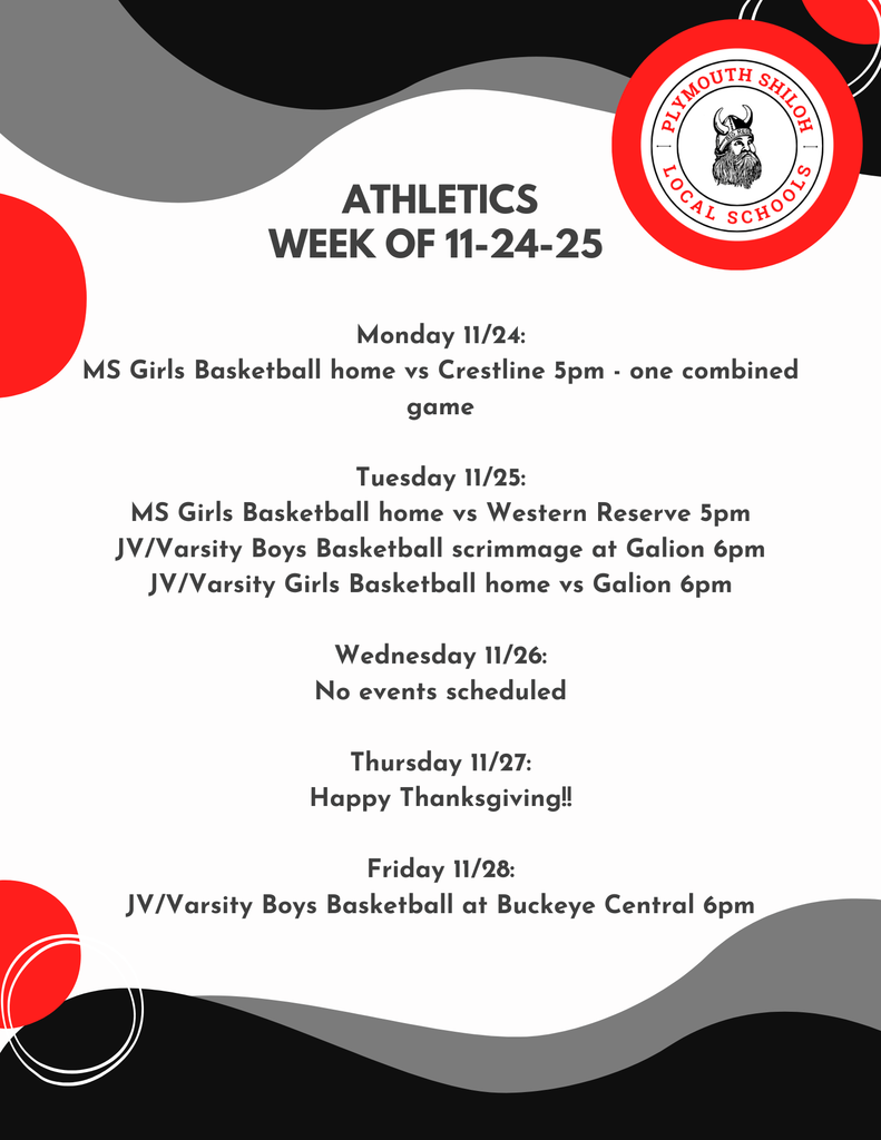 Athletics Week of 11-24-25