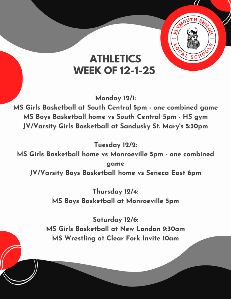 Athletics Week of 12-1-25