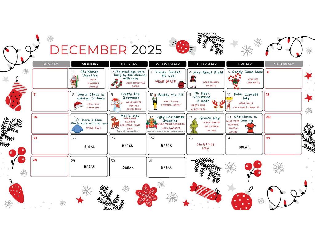 Spirit Month for December