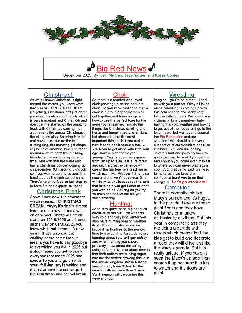 Big Red News December 2025
