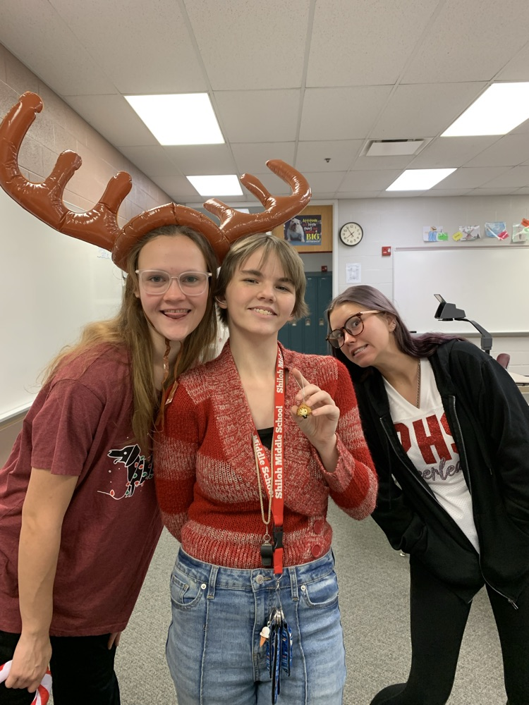 students and ornaments 