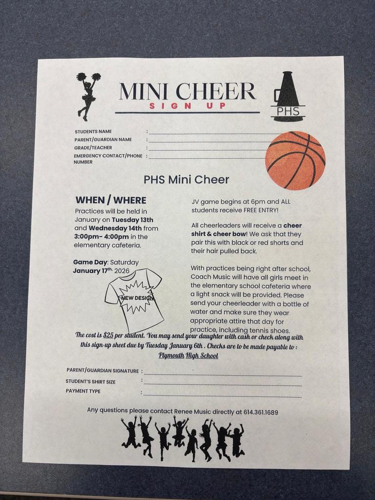 mini cheer form