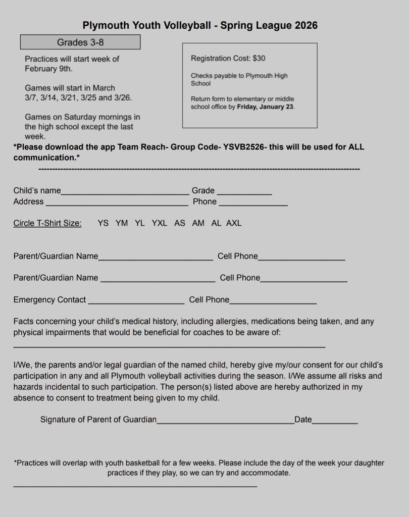 youth volleyball spring league 2026