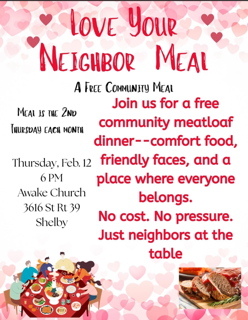 love your neighbor community meal 2-12-26