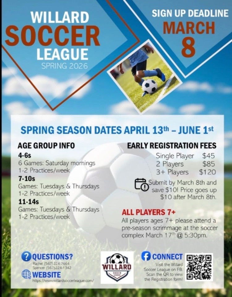 Willard soccer league 2026