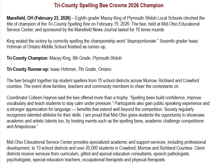 spelling bee champ macey k