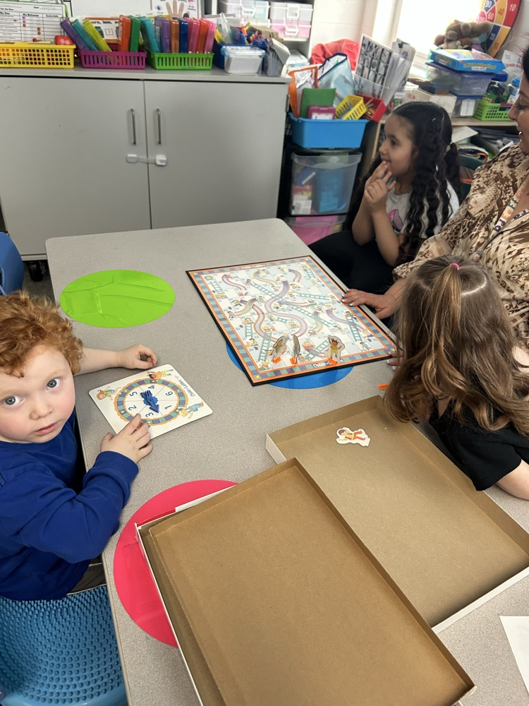 students with board games 