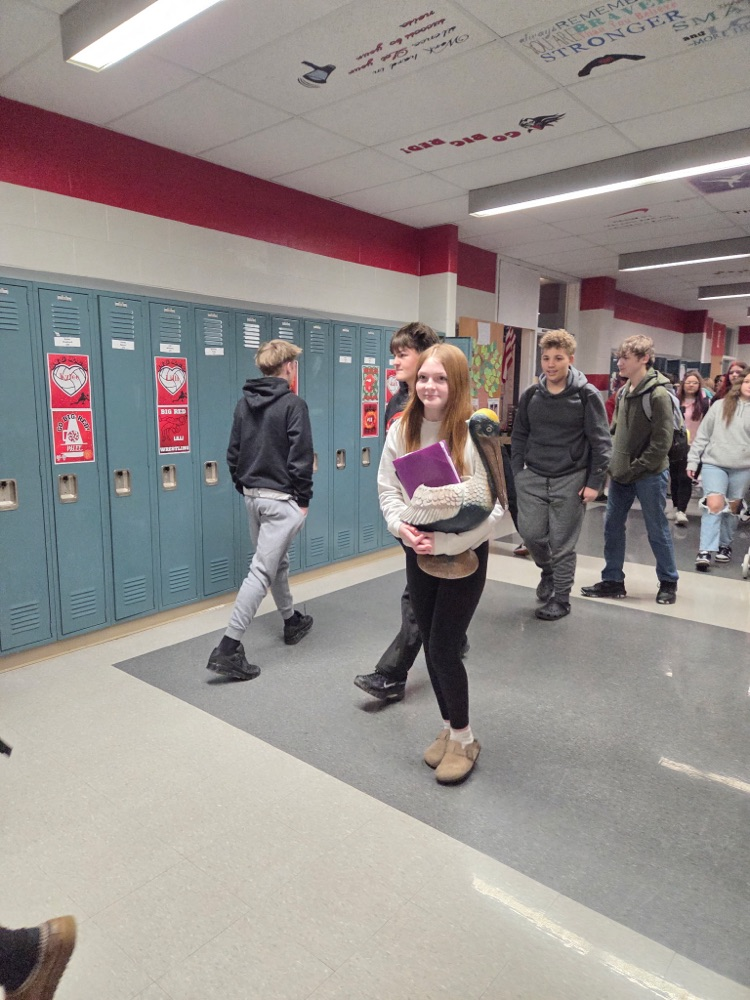 students in the halls