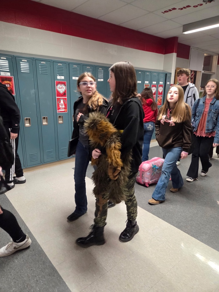 students in the halls