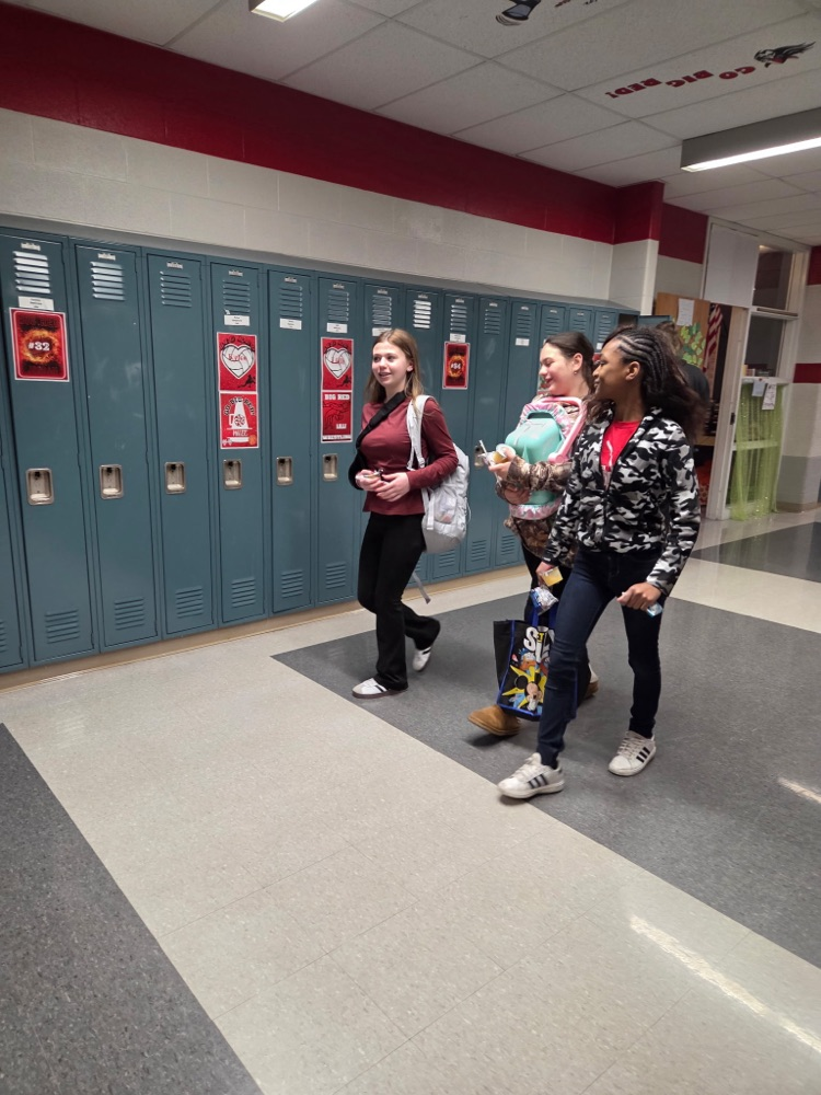 students in the halls