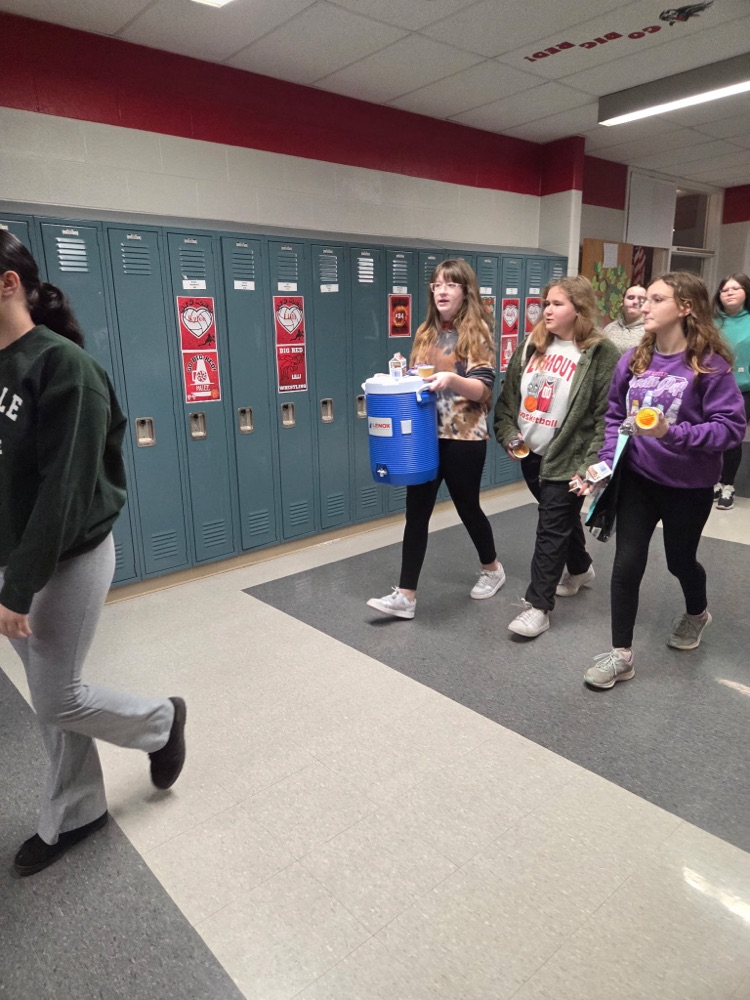 students in the halls